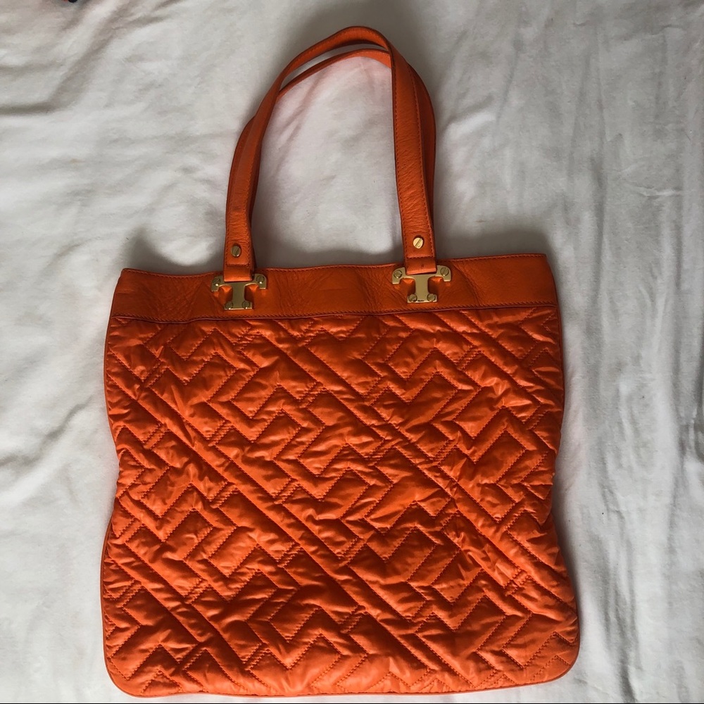 Tory Burch Authentic Quilted T logo tote